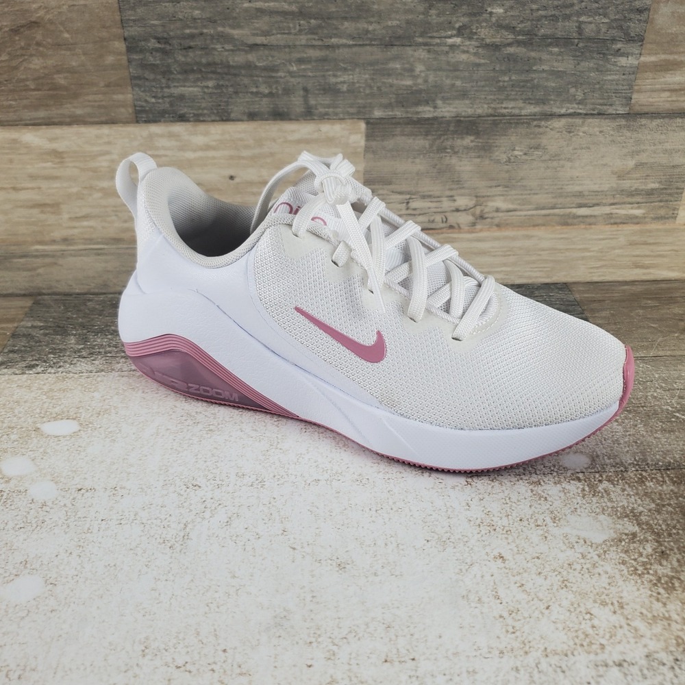 Nike Air Zoom Bella 7 Womens Shoes Sz 6 Training White Pink Lace-Up Sneakers